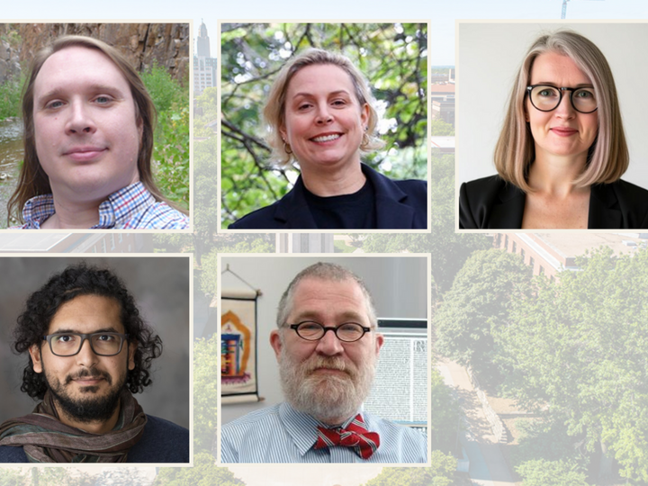 Ross Dixon, Earth and atmospheric sciences; Lisa Kort-Butler, sociology; Ingrid Haas, political science; Luis Othoniel Rosa, modern languages; and Stephen Lahey, classics and religious studies